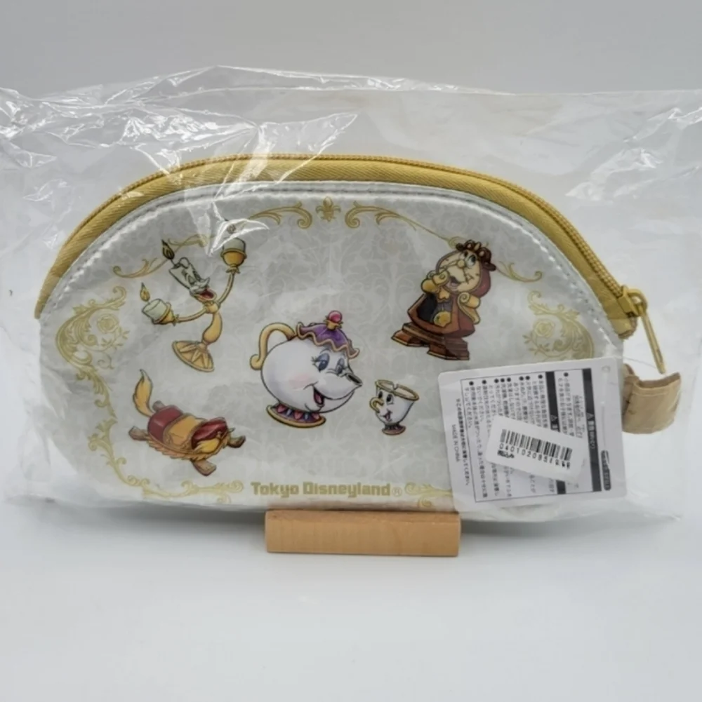 Tokyo Disney Enchanted Tale Beauty and the Beast cosmetic bag pouch